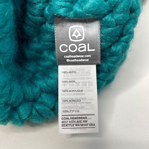 Coal Natasha Pom Beanie Turquoise Woman’s - Picture 3 of 4